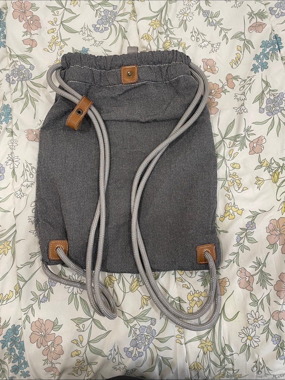Gray Drawstring Backpack - Picture 2 of 7